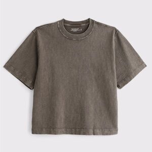 Abercrombie & Fitch Men's Heavyweight Slub Cropped Tee